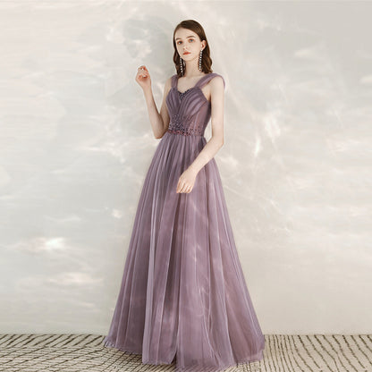 Purple Host Star Sky Toast Dress Shoulder To Shoulder