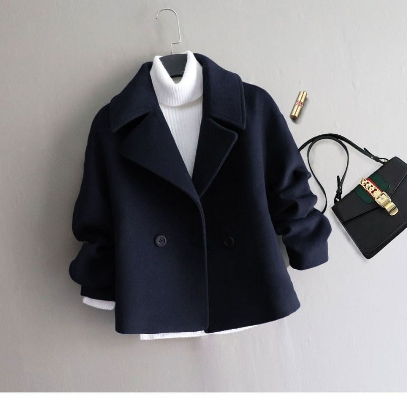 Women's Woolen Coat Korean-style Preppy Style