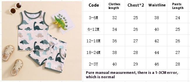 Boy Children Dinosaur Vest Suit