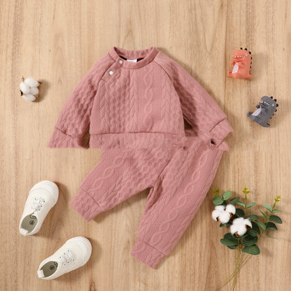 Autumn And Winter Solid Color Not Hooded Sweater Cotton Suit