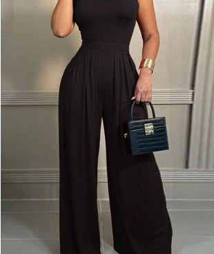 Fashion Multi-strap Cross Wide-leg Jumpsuit