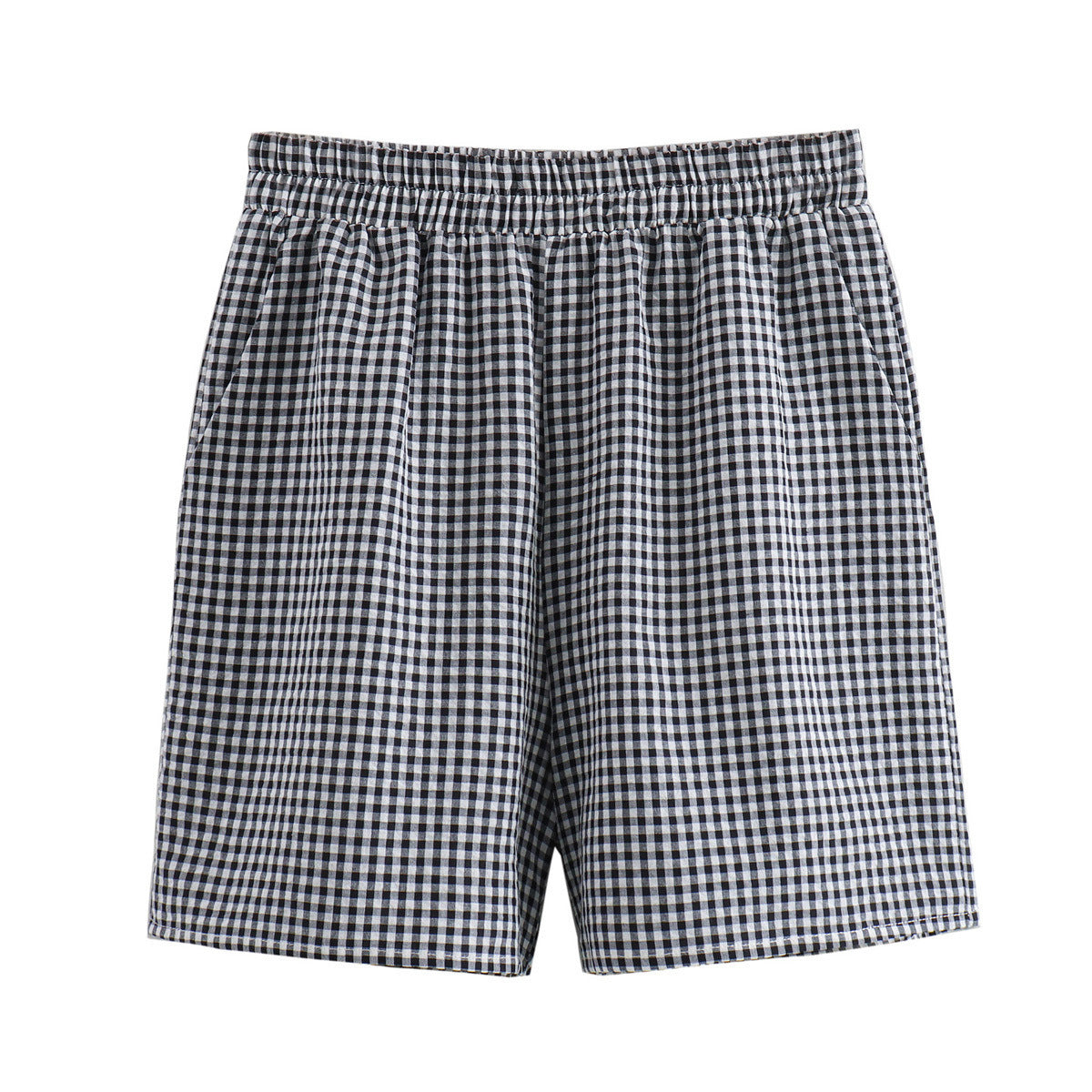 Women's Plaid Knotted Top Casual All-match