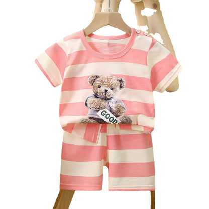 Pure Cotton Sports Children's Short-sleeved Suit