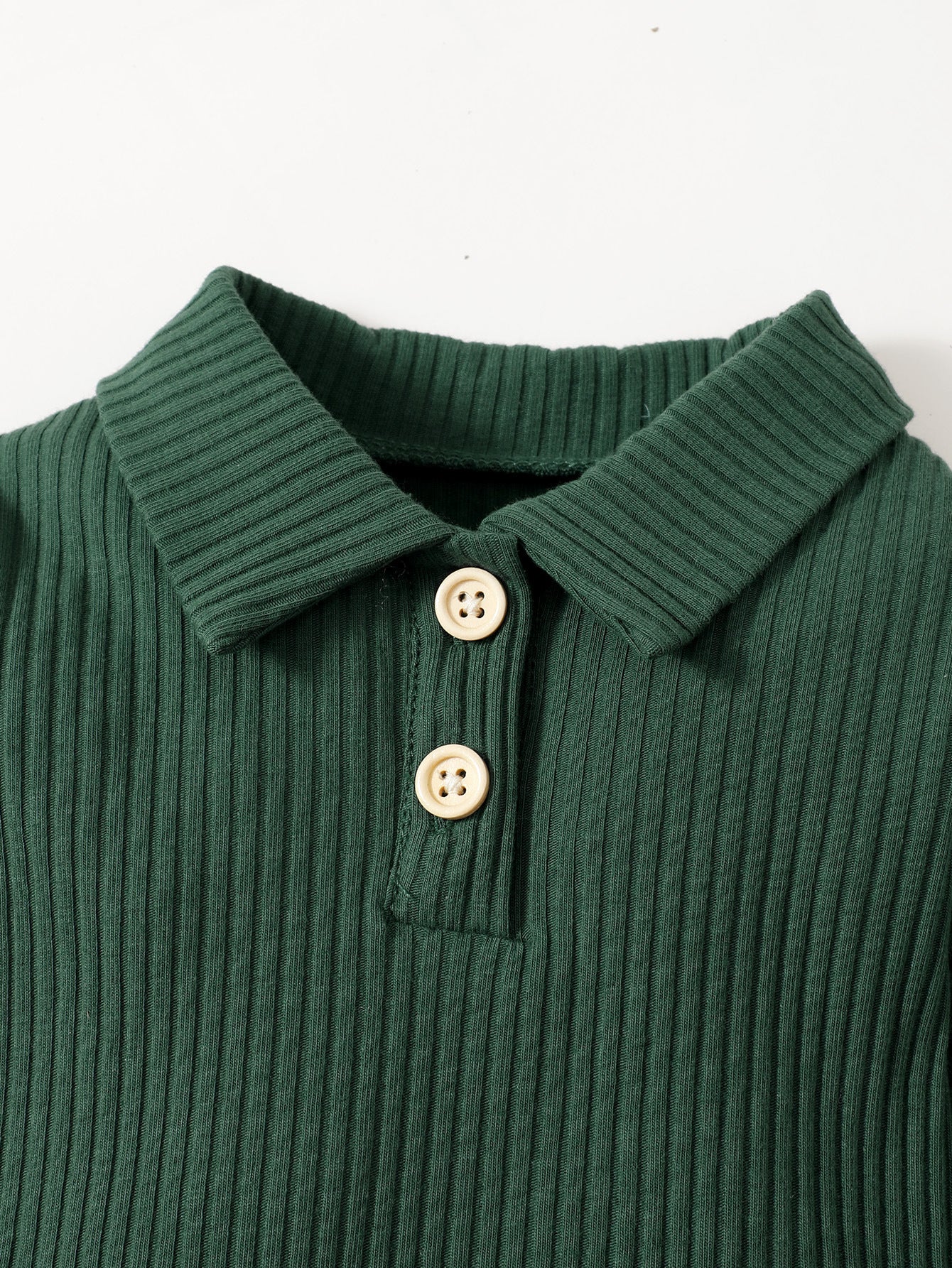 Baby Boy Cotton Hollow Striped Polo Shirt Trousers Suit