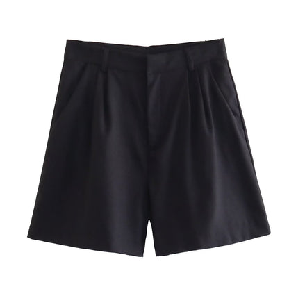 Women's Waistcoat Vest Linen Blended Casual Shorts Suit Women