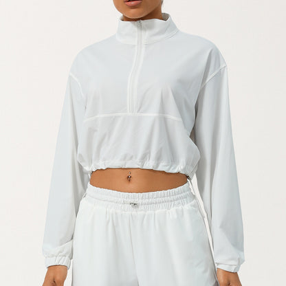 Summer Half Zipper Turtleneck Sun Protection Yoga Clothes Coat