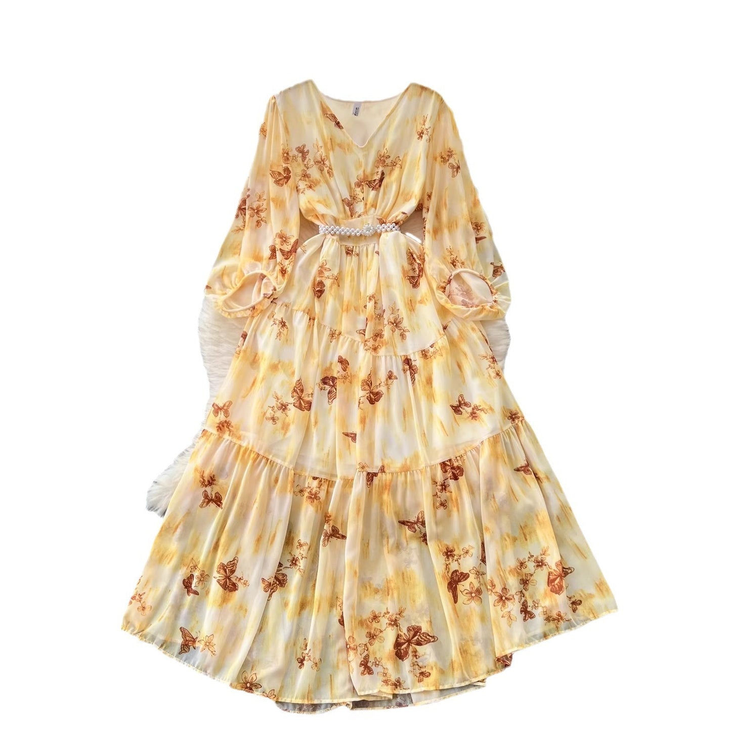 French Style High-grade Waist-tight Dress Women