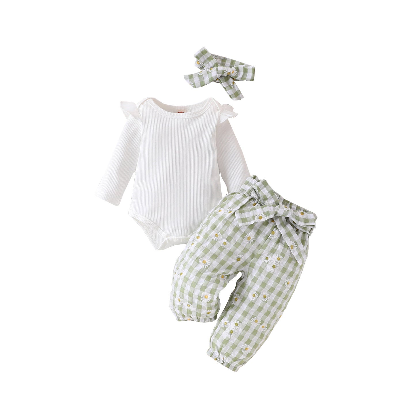 Baby Bow Top Pants Comfortable Suit