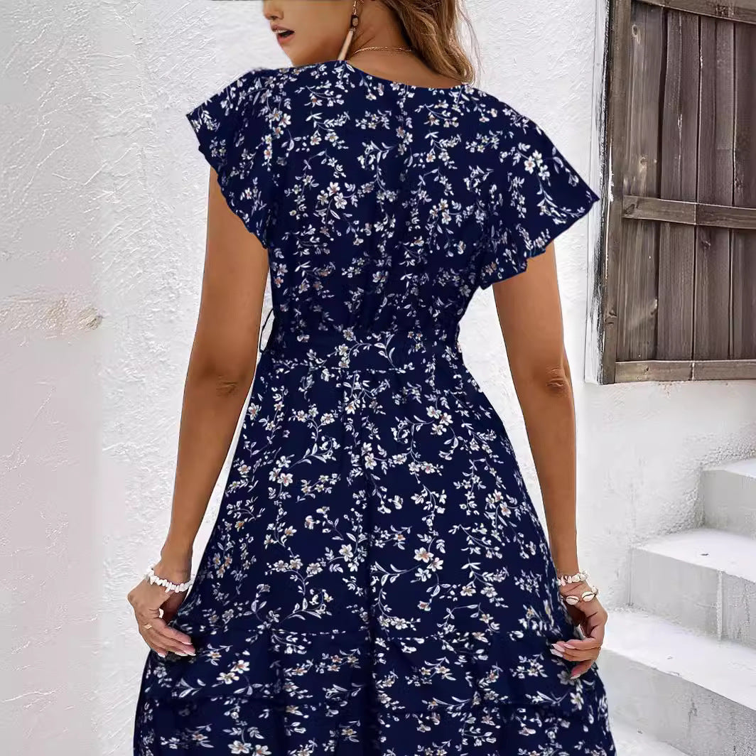 Women's Belt Waist-tied Jumpsuit Skirt