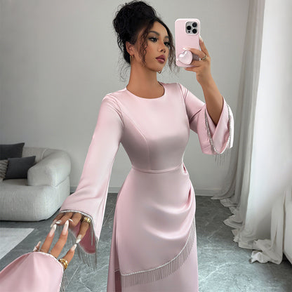 Simple Style Advanced Long Sleeve Dress Women's Clothing