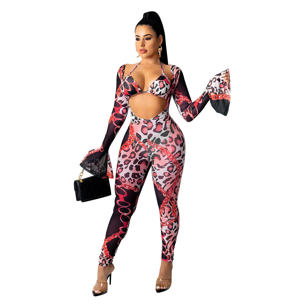 Digital Printed Two-piece Suit Female
