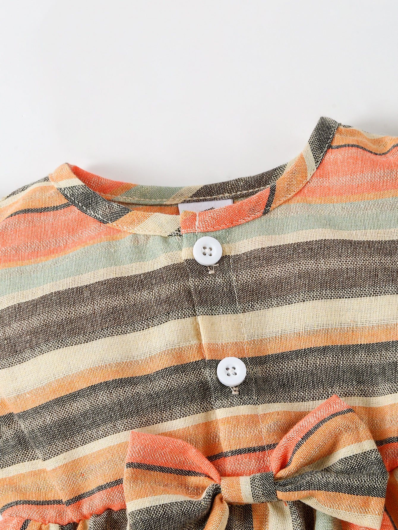 Flounced Sleeve Bow One-piece Romper Crawling Suit Same Style Fashion Hair Band