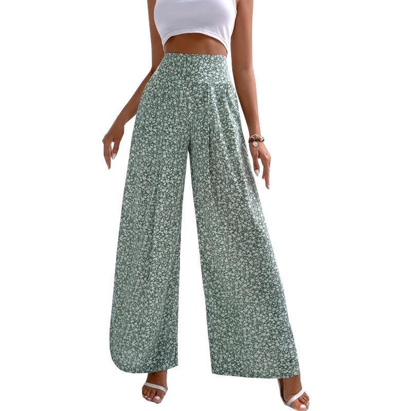 Women's Floral Casual Pants Loose Print