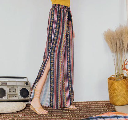 Bohemian split trousers