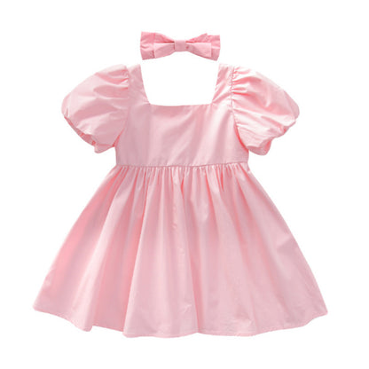 Children's Princess Dress Baby Girl Short Sleeve