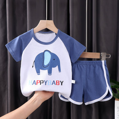 Children's Short-sleeved Suit Korean Clothing