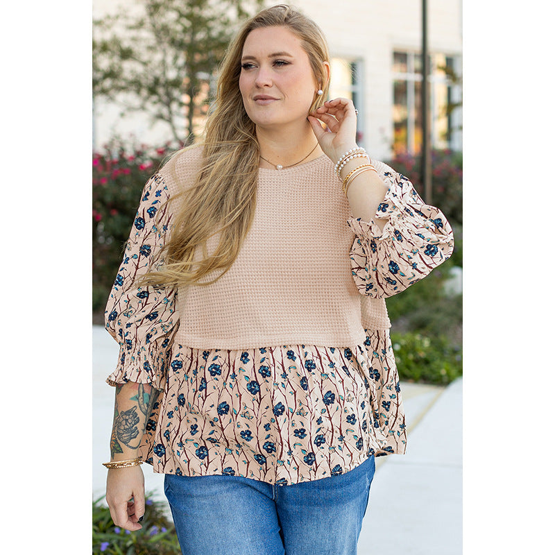 Autumn New Pullover Long Sleeve Top Women's Pleated Multi-color