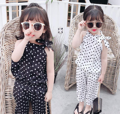 Girls' Thin Two Piece Chiffon Suit