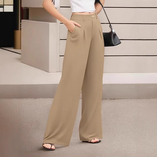 Women's Wide-leg Pants High Waist Stretch