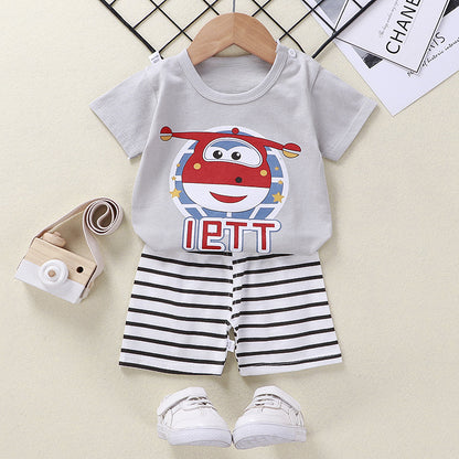 Baby T-shirt shorts cotton two-piece suit