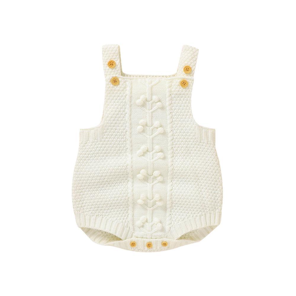 Vest Knitted Wool Handmade Bubble Ball Triangle Romper