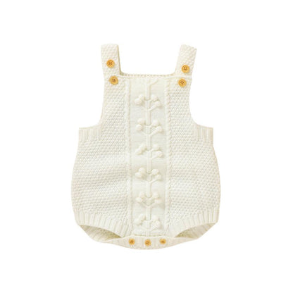 Vest Knitted Wool Handmade Bubble Ball Triangle Romper