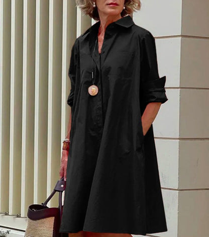 Women's Fashion Loose Solid Color Dress