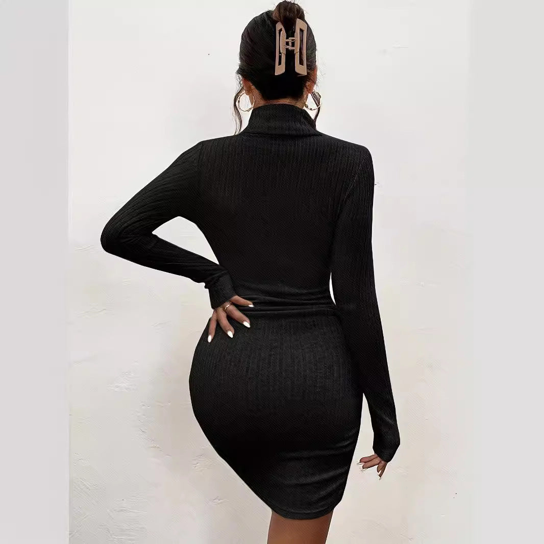 Solid Color Casual Slim-fit Home Dress For Women