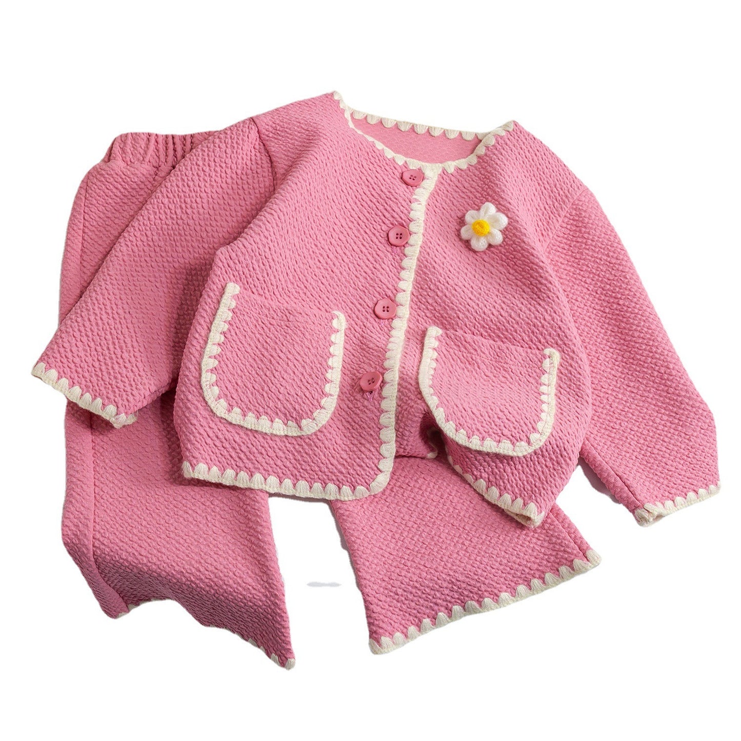 Girls Spring And Autumn Fashion Two-piece Set