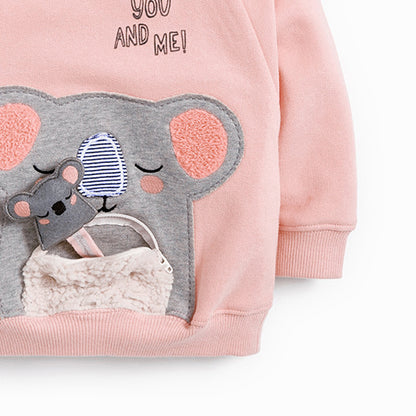 Autumn And Winter Cartoon Girls Sweater Long-sleeved Round Neck Children's Sweater