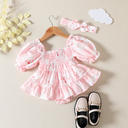 Baby Dress Cotton Short Sleeved Kazakhstan Jumpsuit
