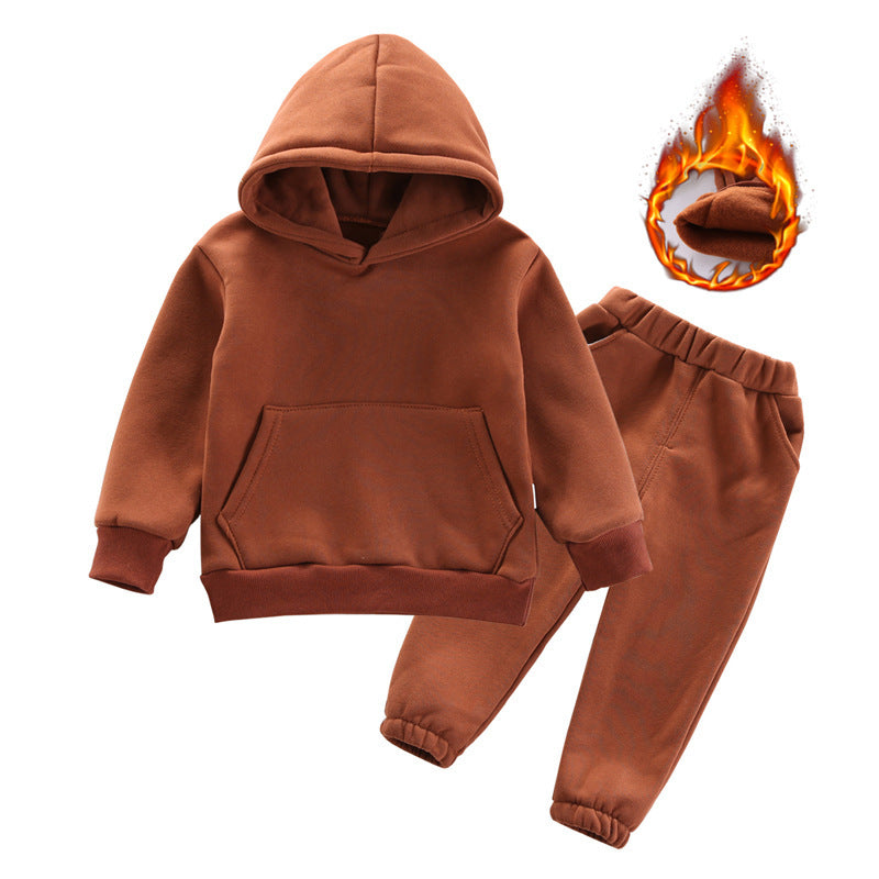 Fashion Hooded Sweatshirt Two-piece Pants