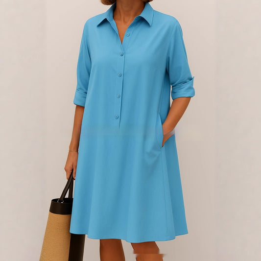 Women's Fashion Loose Solid Color Dress