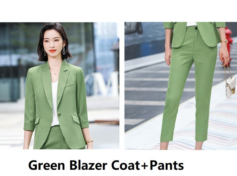 Women's Suit Suit Casual Jacket With Three-quarter Sleeves