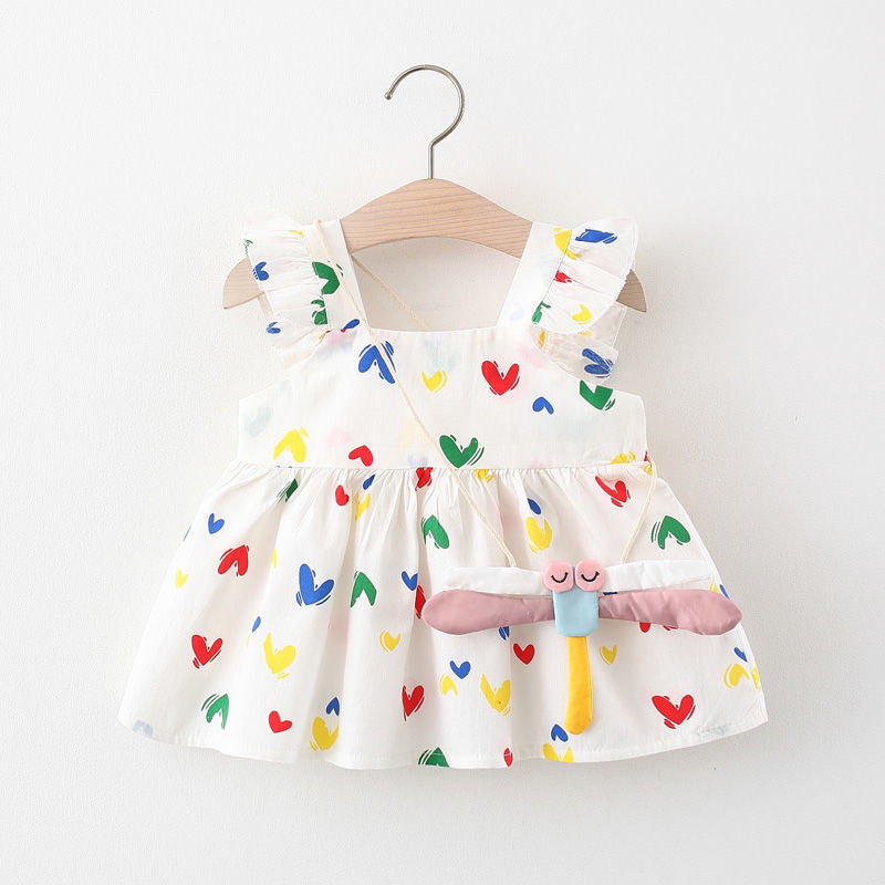 Children's Girls Summer Sleeveless Print Dress