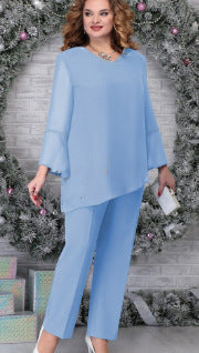 Female Heavy Industry Diamond Pressing Simple Solid Color Set