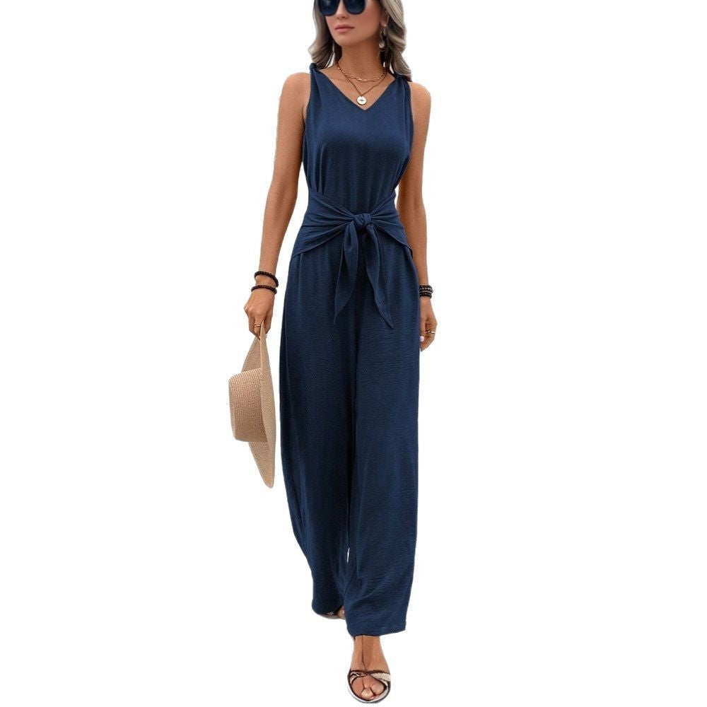 Women's Sleeveless Design Jumpsuit