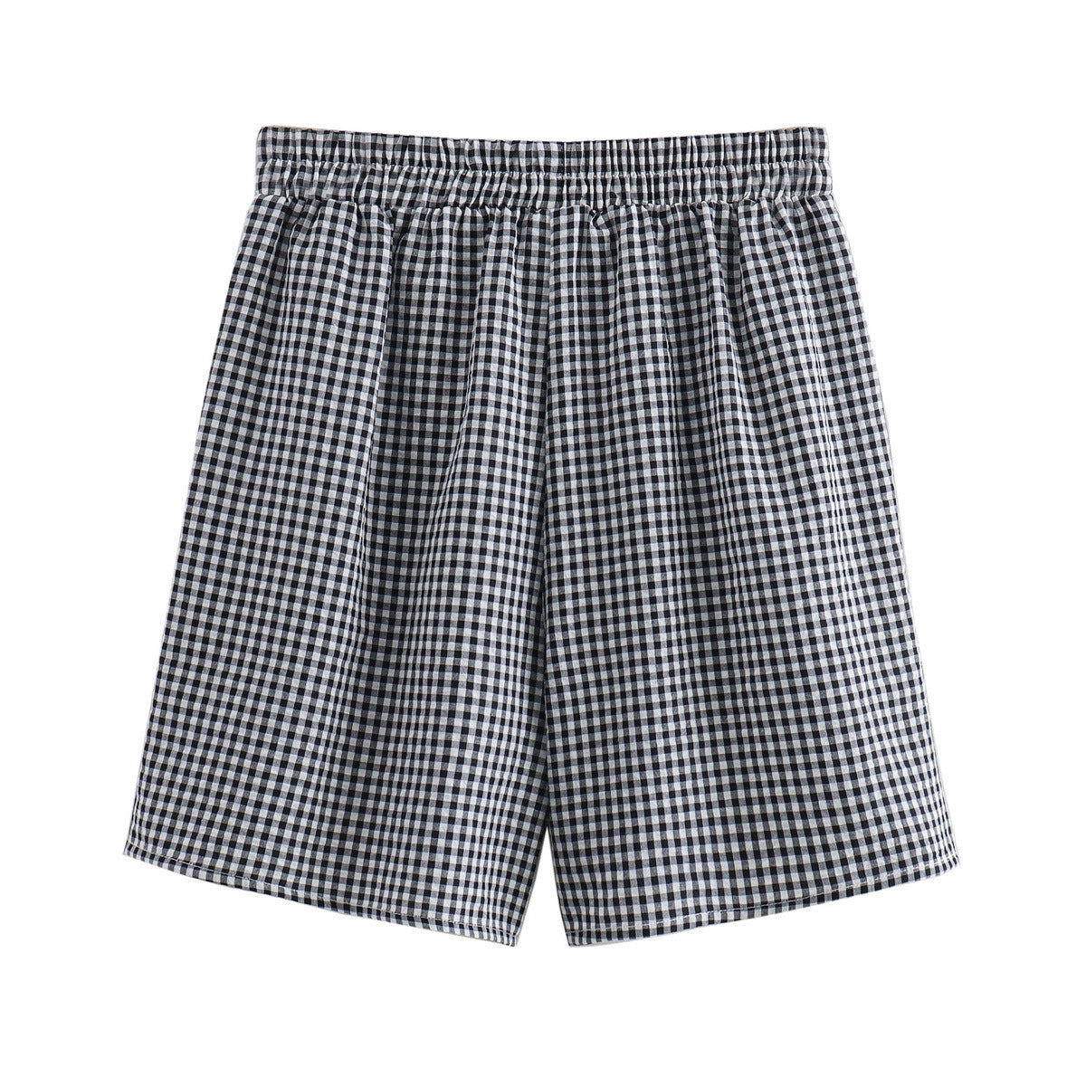 Women's Plaid Knotted Top Casual All-match