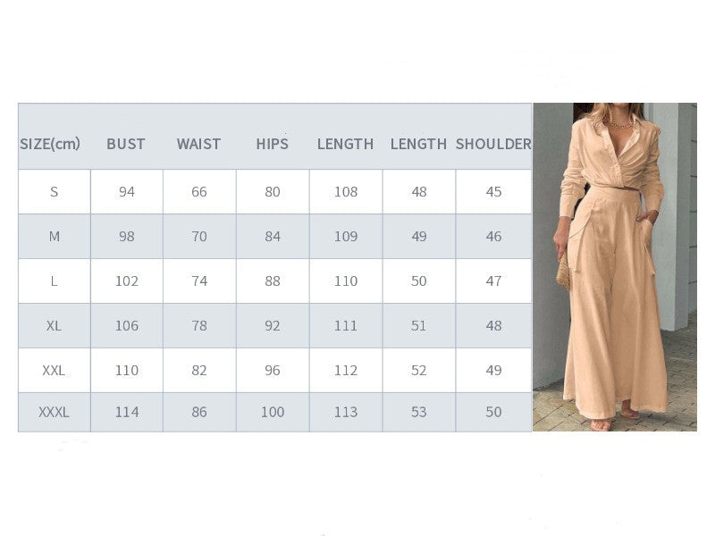 Solid Color Loose Pockets Fashion Casual Set