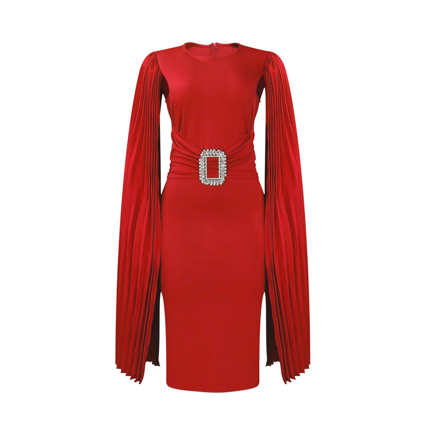 Solid Color Sheath Plus Size Dress