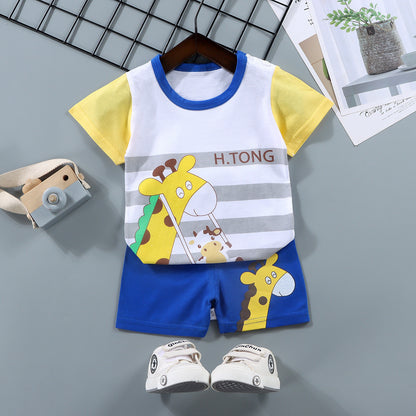 Children's Short-sleeved Suit Pure Cotton