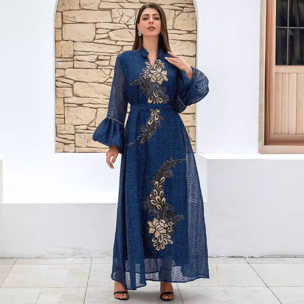 Women's Embroidered Printed Dress