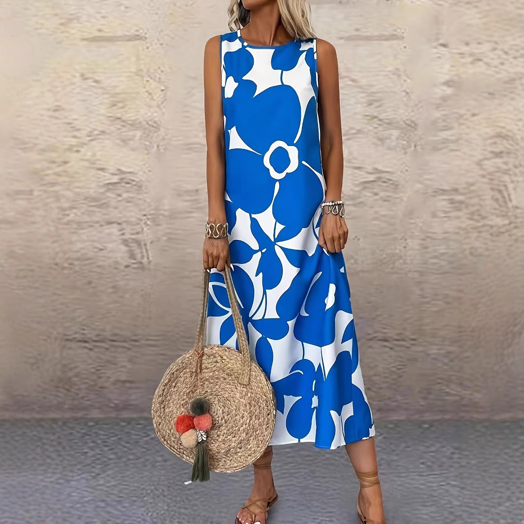 Floral Print Women's Summer Sleeveless Casual Dress