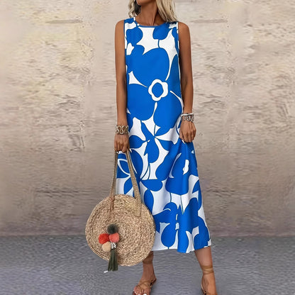 Floral Print Women's Summer Sleeveless Casual Dress