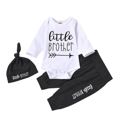 Children's Crew Neck Men's Cotton Non Hooded Black Letter Suit