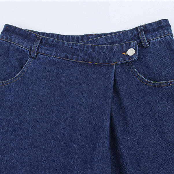 American Retro Wide Leg High Waist Jeans Loose