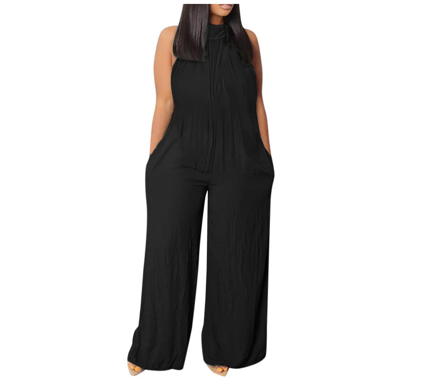 Women's Wide-leg Sleeveless Jumpsuit
