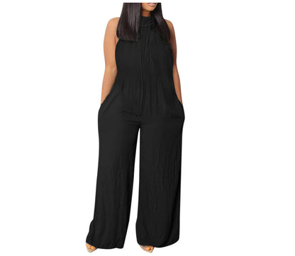Women's Wide-leg Sleeveless Jumpsuit