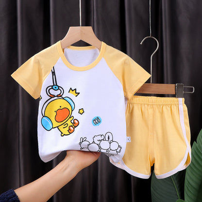 Children's Short-sleeved Suit Korean Clothing