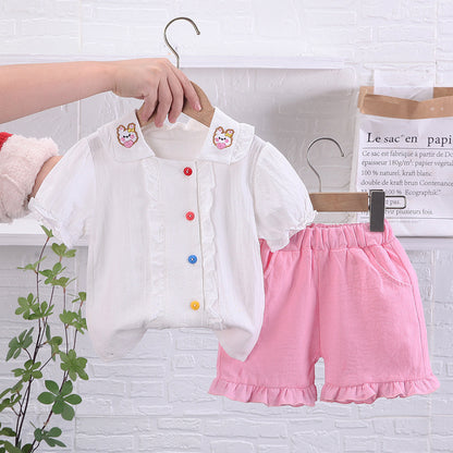 Baby Cute Shirt Short-sleeved Summer Clothes Suit